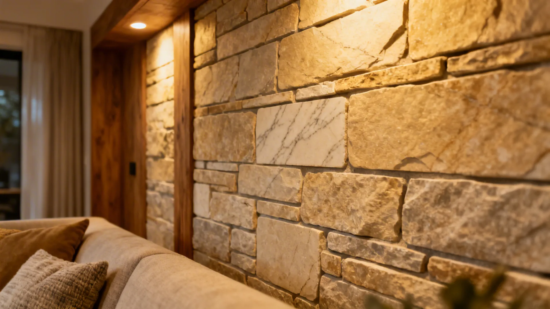 5. Natural Stone Veneer for Warmth