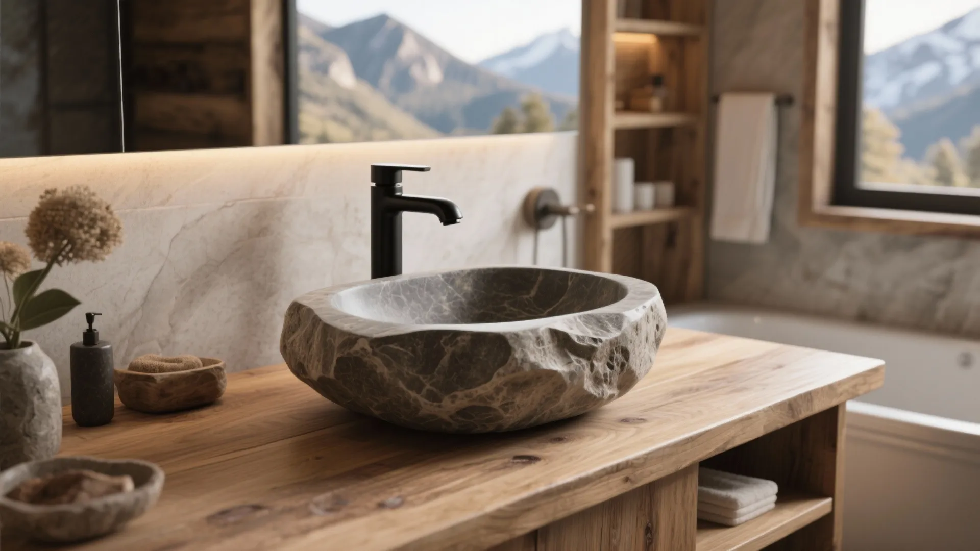 Natural Stone Vessel Basins