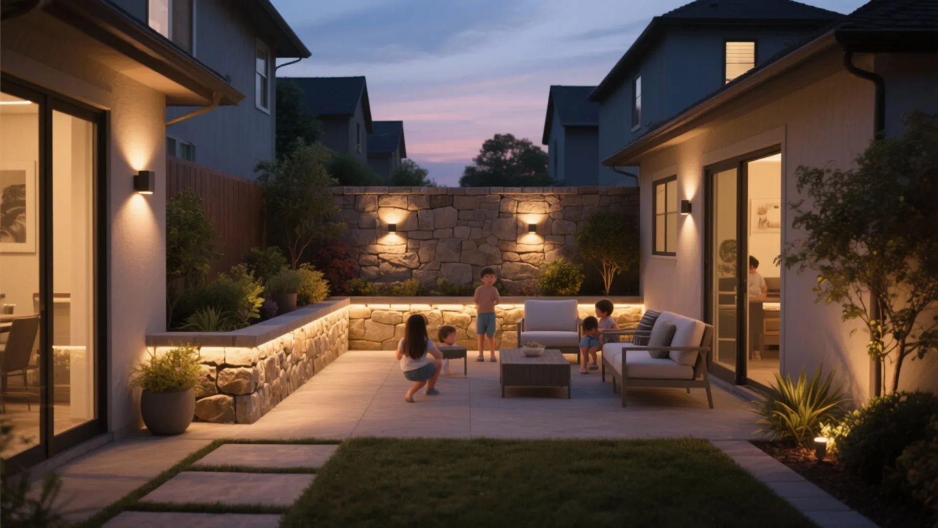5 Outdoor Stone Wall Lighting Ideas