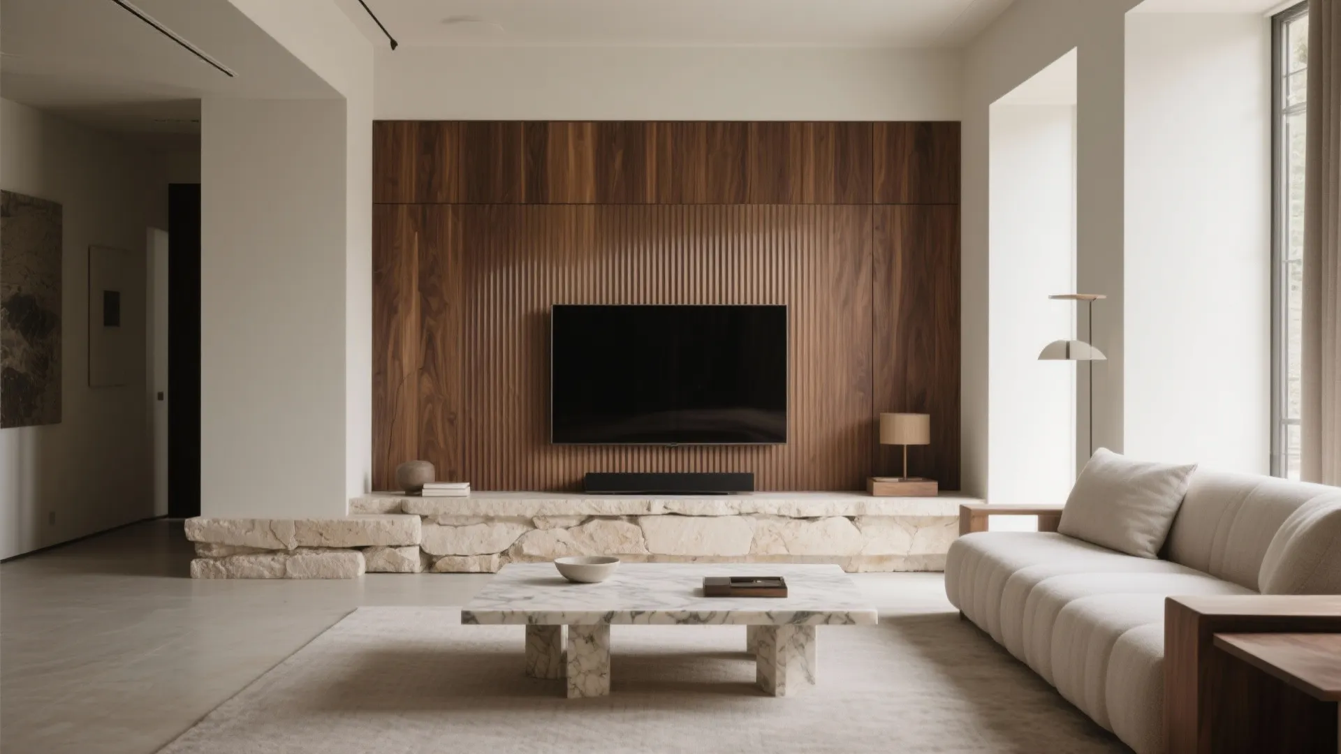 Statement Stone and Wood Accents