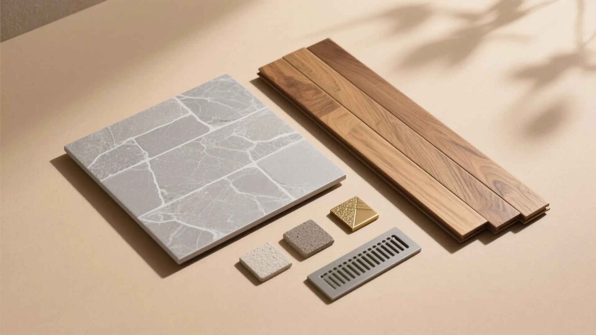 Warm Stone and Wood-Look Harmony