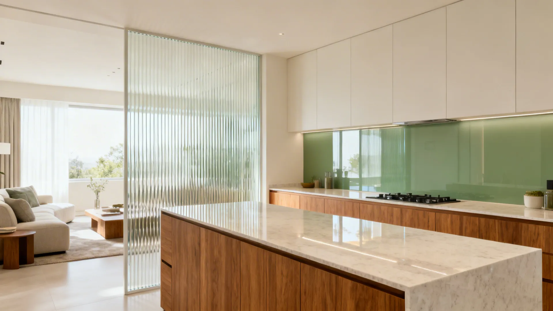 Material Mix: Stone, Wood, and Glass