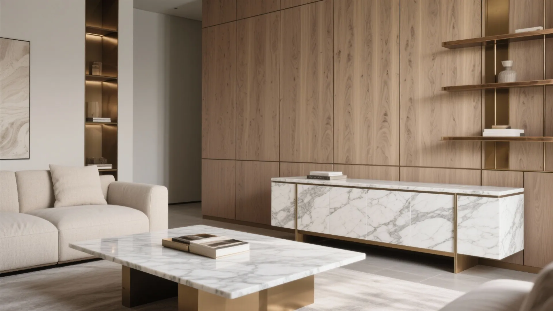 4) Stone, Wood, and Metal: Quiet Luxury Materials