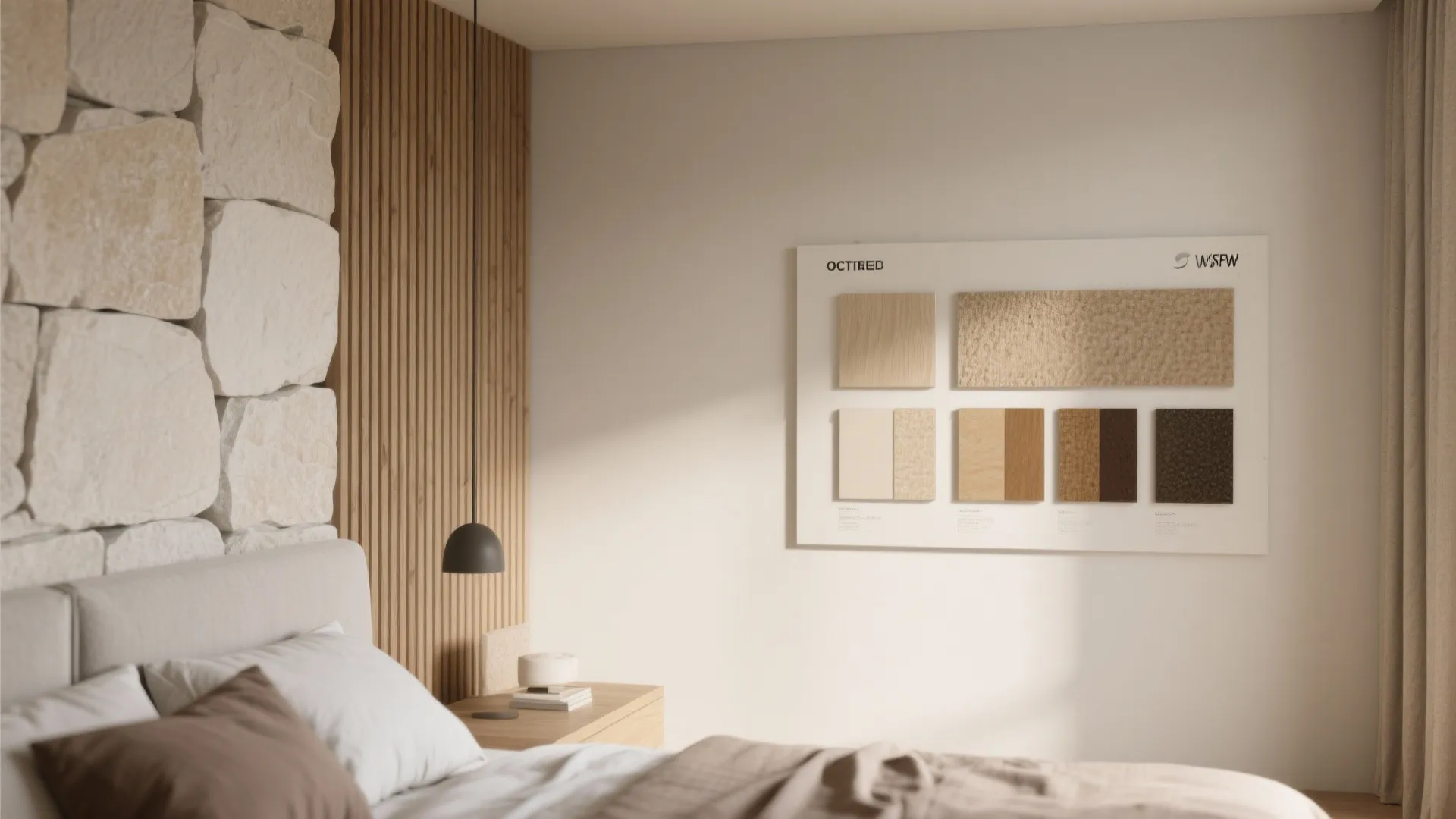 4. Mixed materials — stone plus wood or plaster