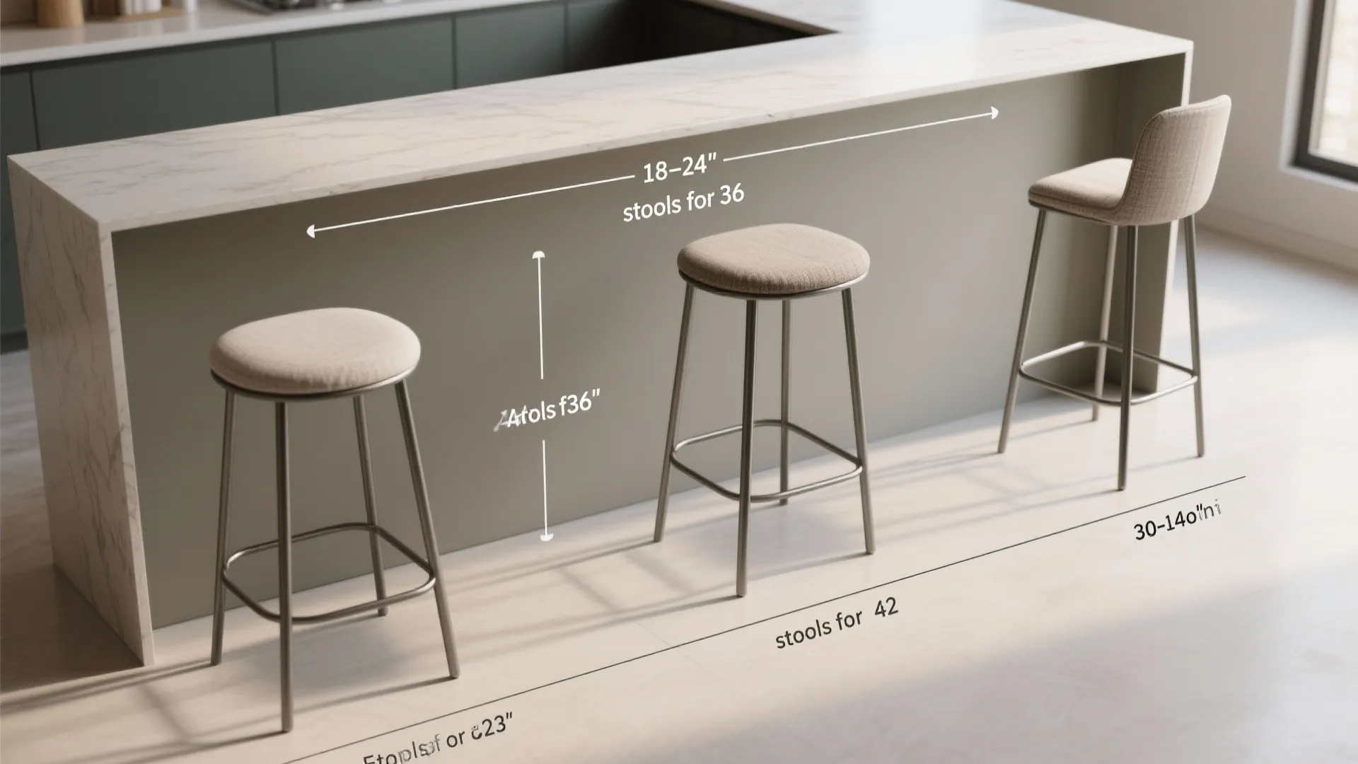 4. Stools and spacing: pick the right height