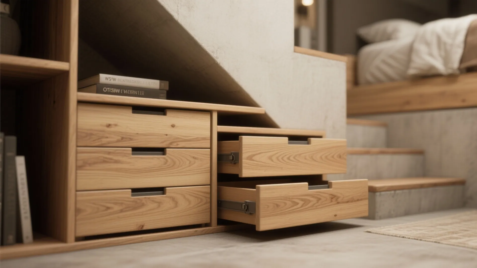 5. Use storage as architecture: built-ins, under-stair drawers and raised platforms