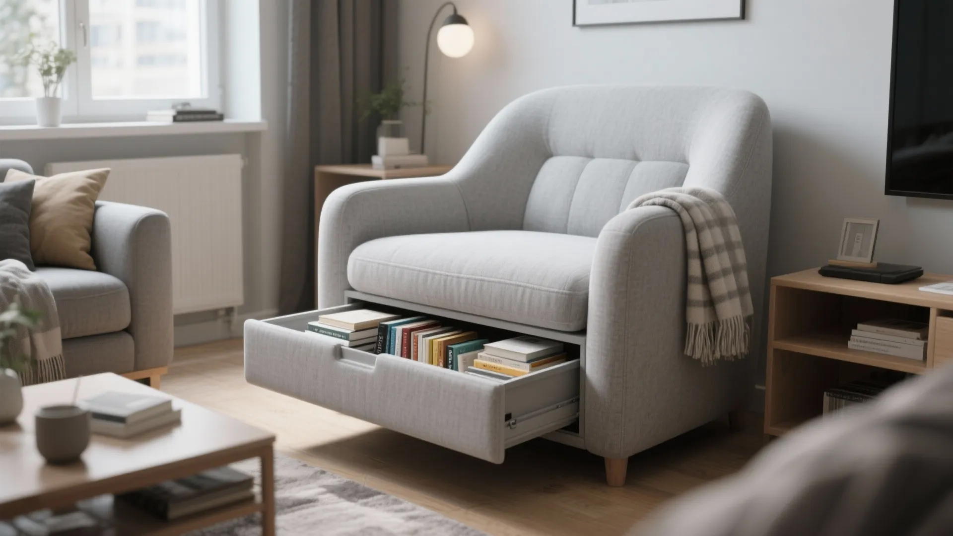 7. Armchairs with Built-in Storage