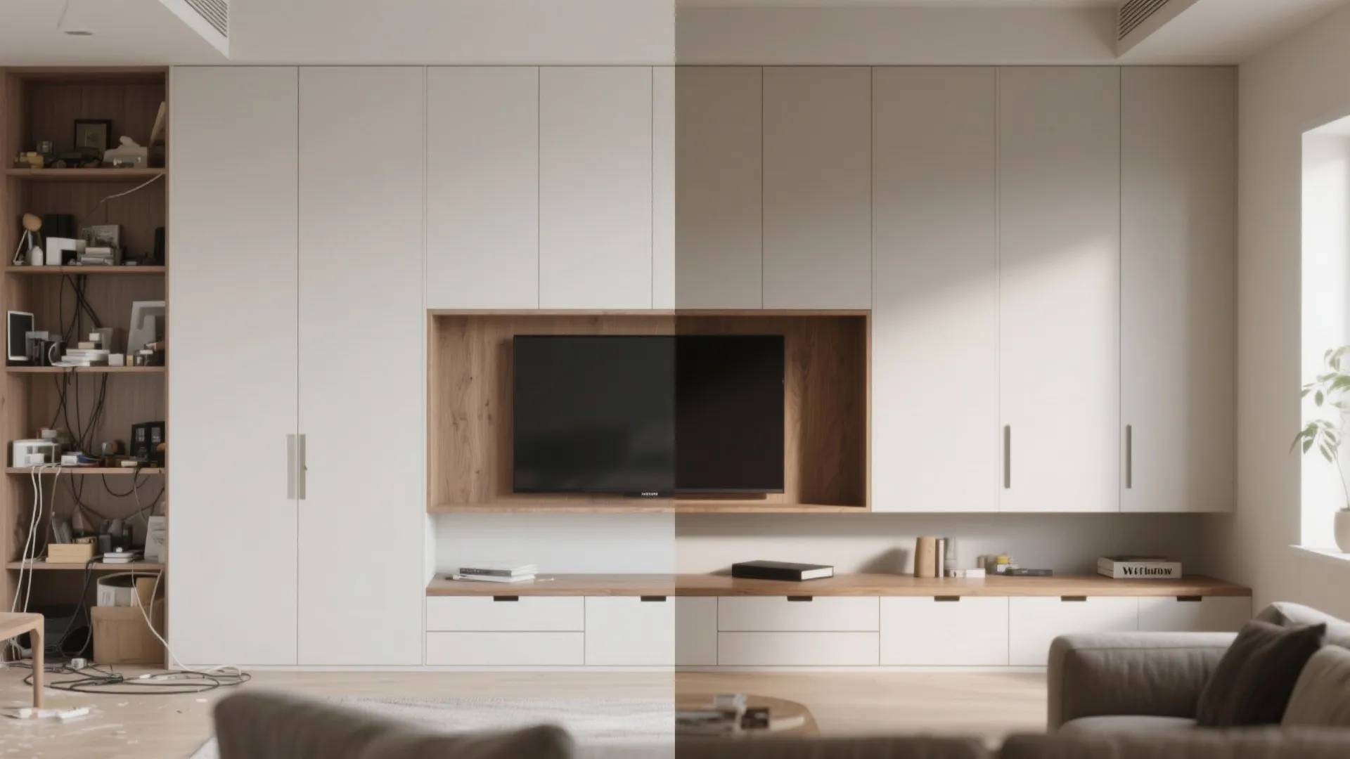 Minimalist storage that calms the room