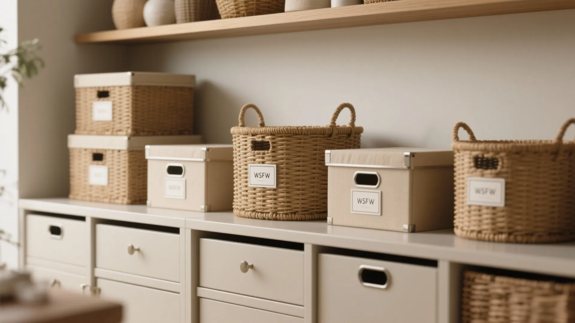 5. Functional styling: baskets, boxes and overflow storage