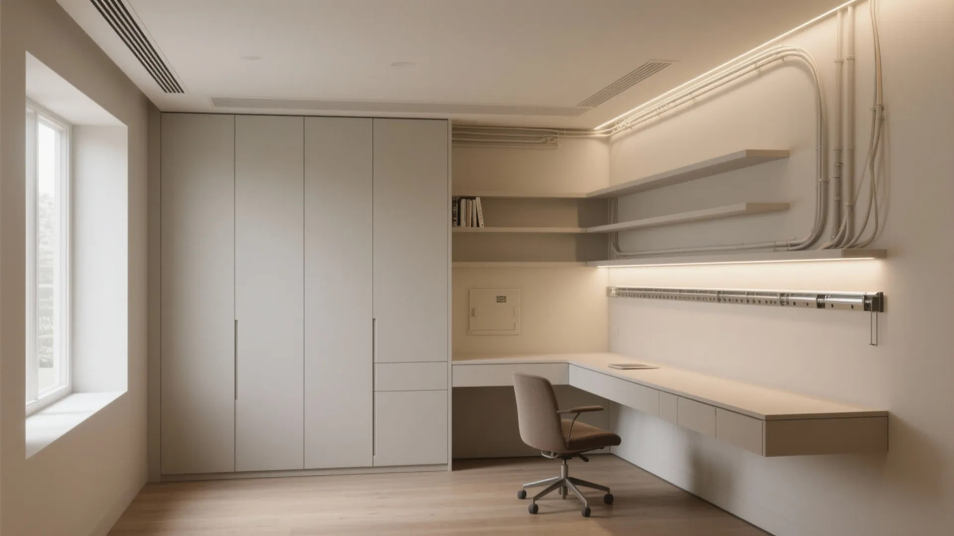 4) Integrated Storage Beam with Uplight