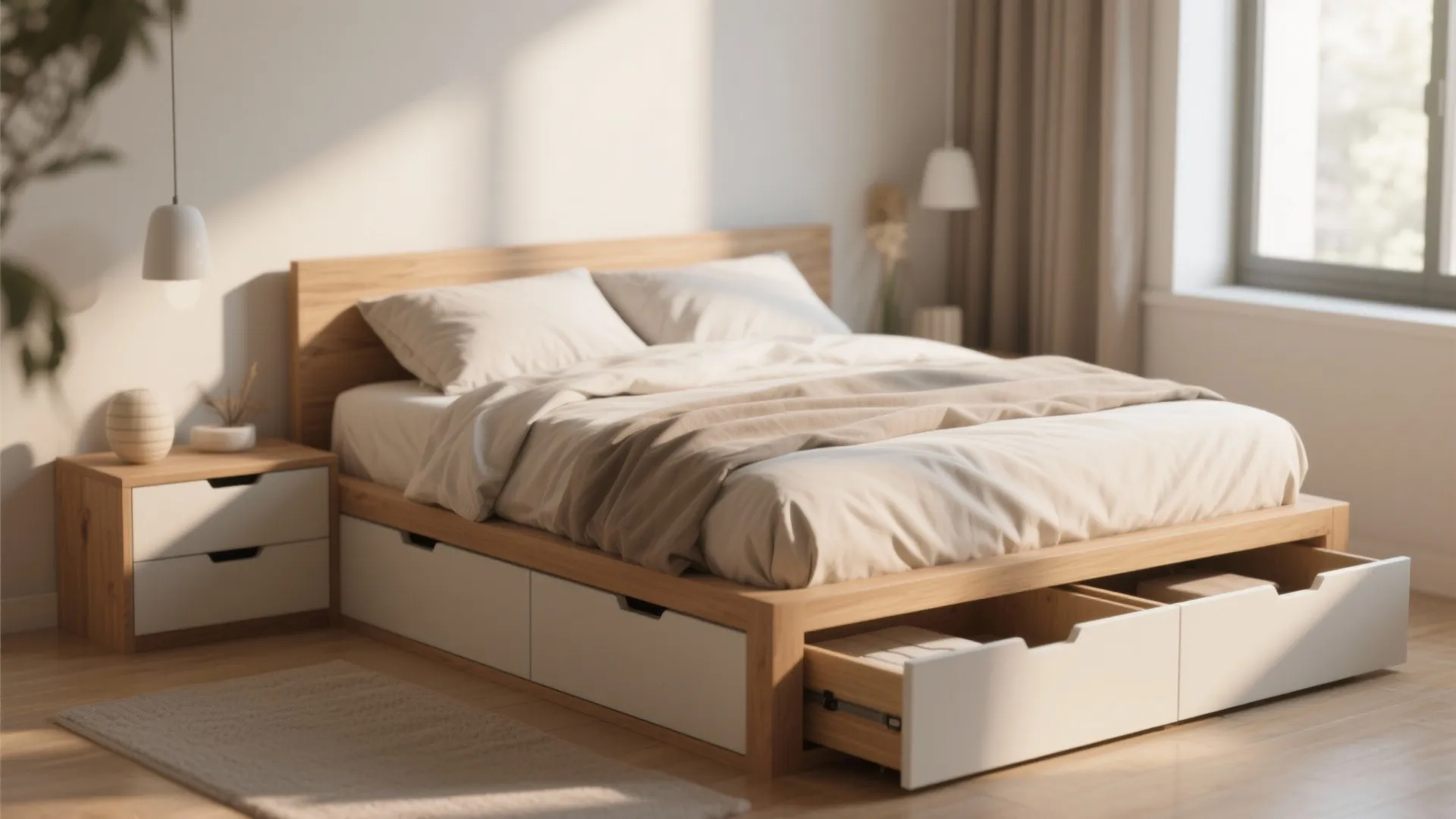 1. Opt for a Storage Bed