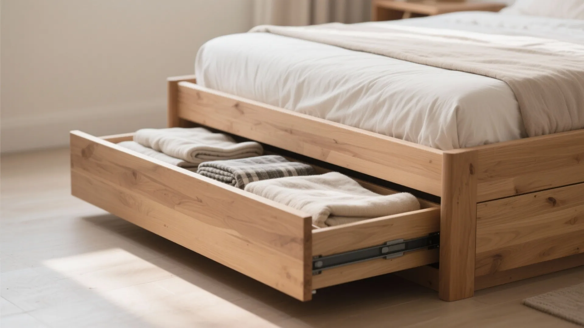 Idea 3: Storage Bed with Hidden Drawers