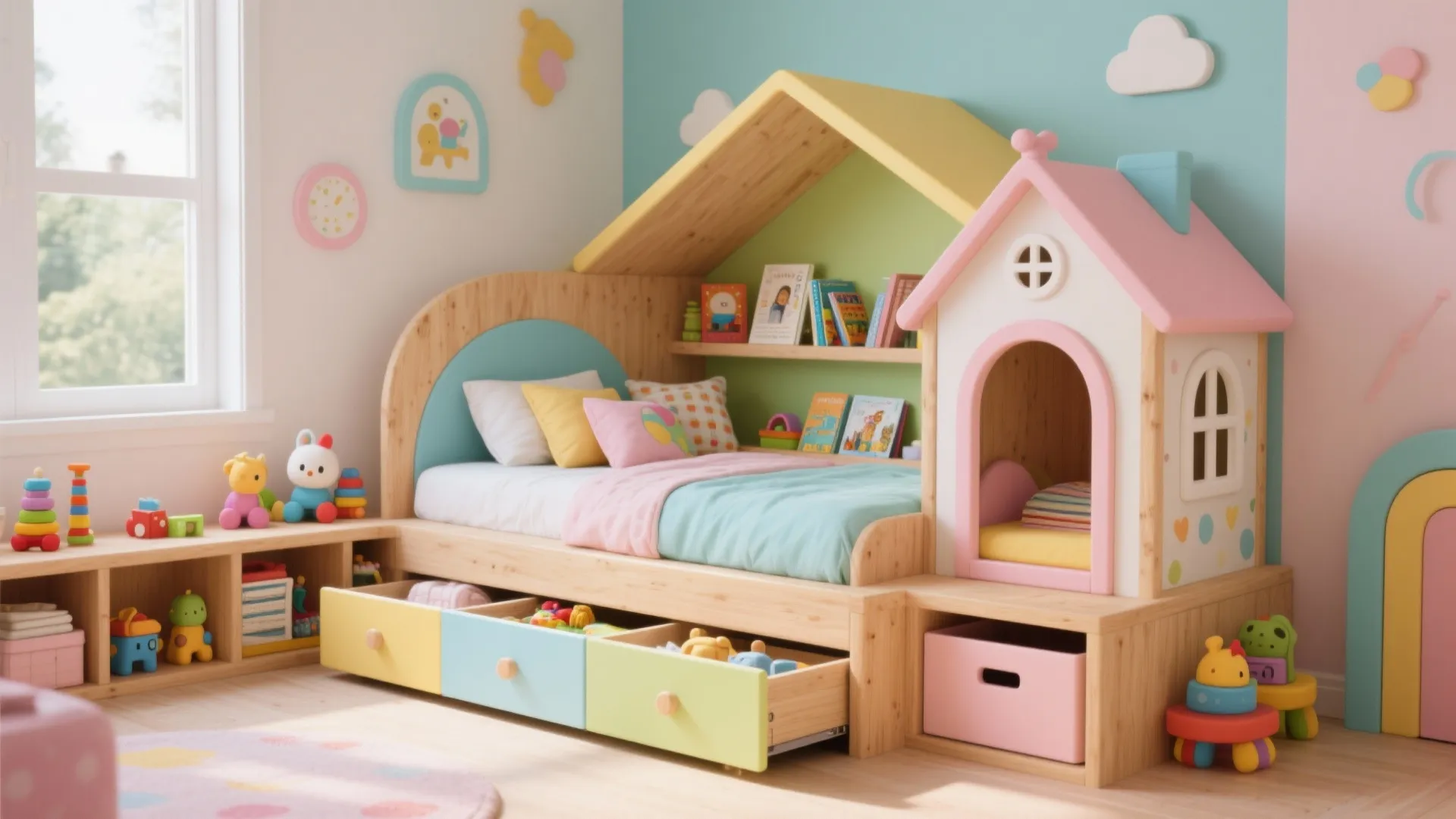3. Storage Beds with Play Zones