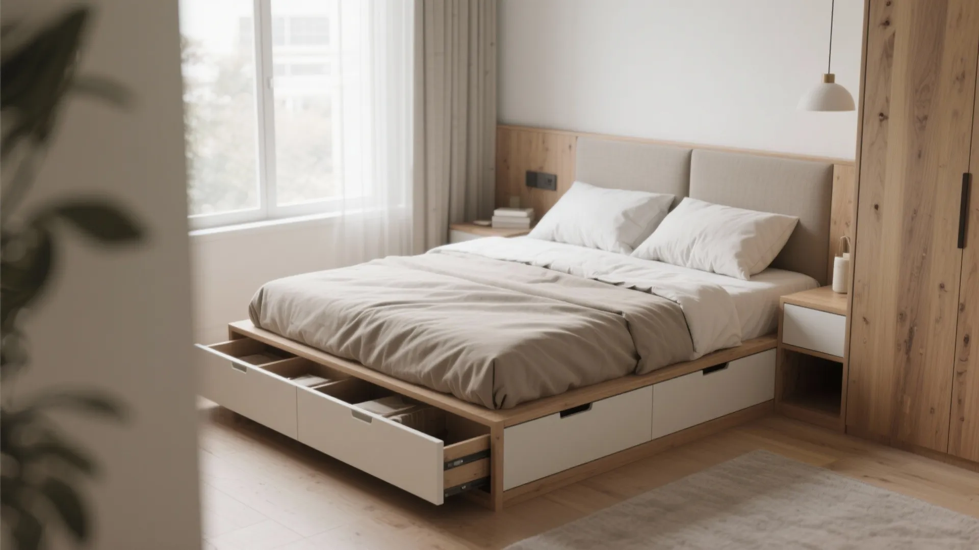 1. Opt for a Storage Bed