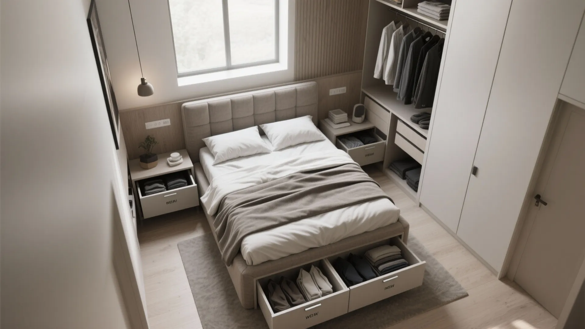 Smart storage under the bed