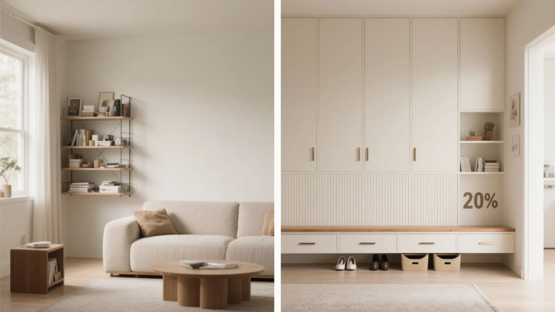 Minimalist storage that hides more than it shows