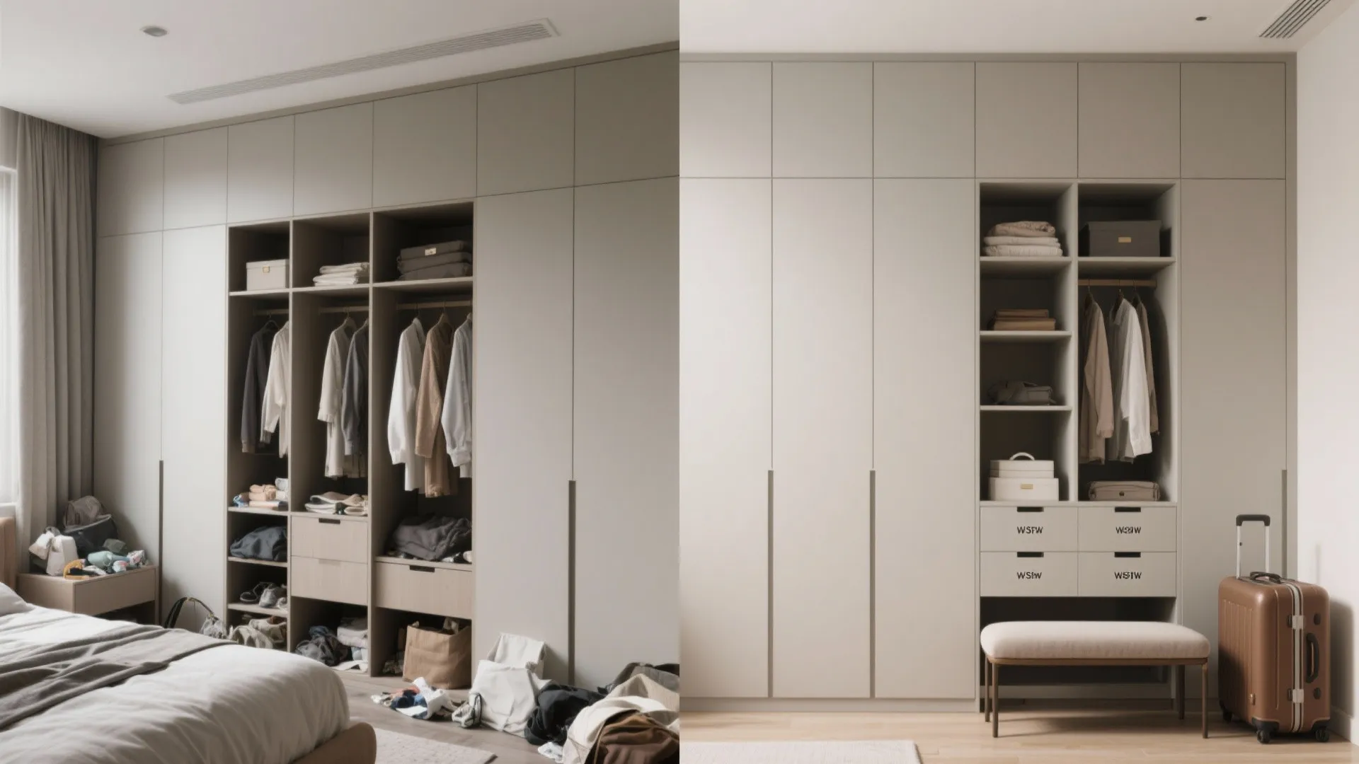 Minimalist Storage that Works Like a Hotel Closet