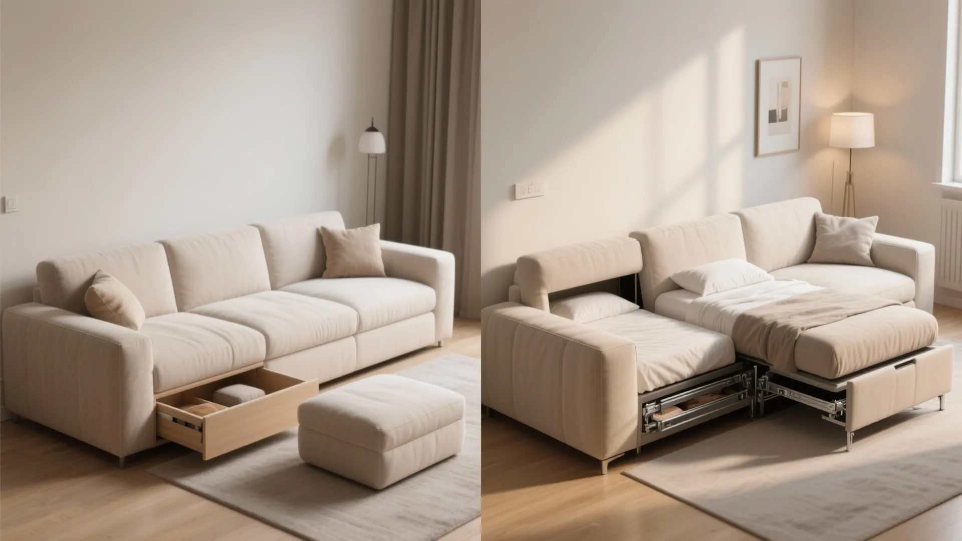 4. Doubles as storage and occasional bed