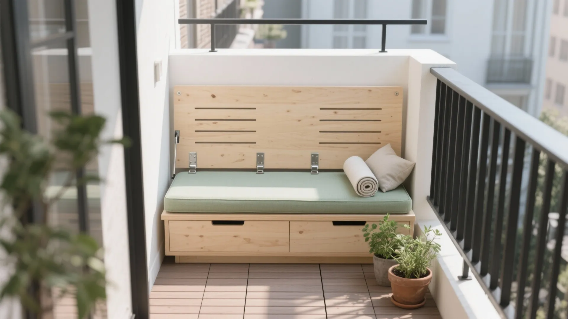 Minimalist seating with hidden storage