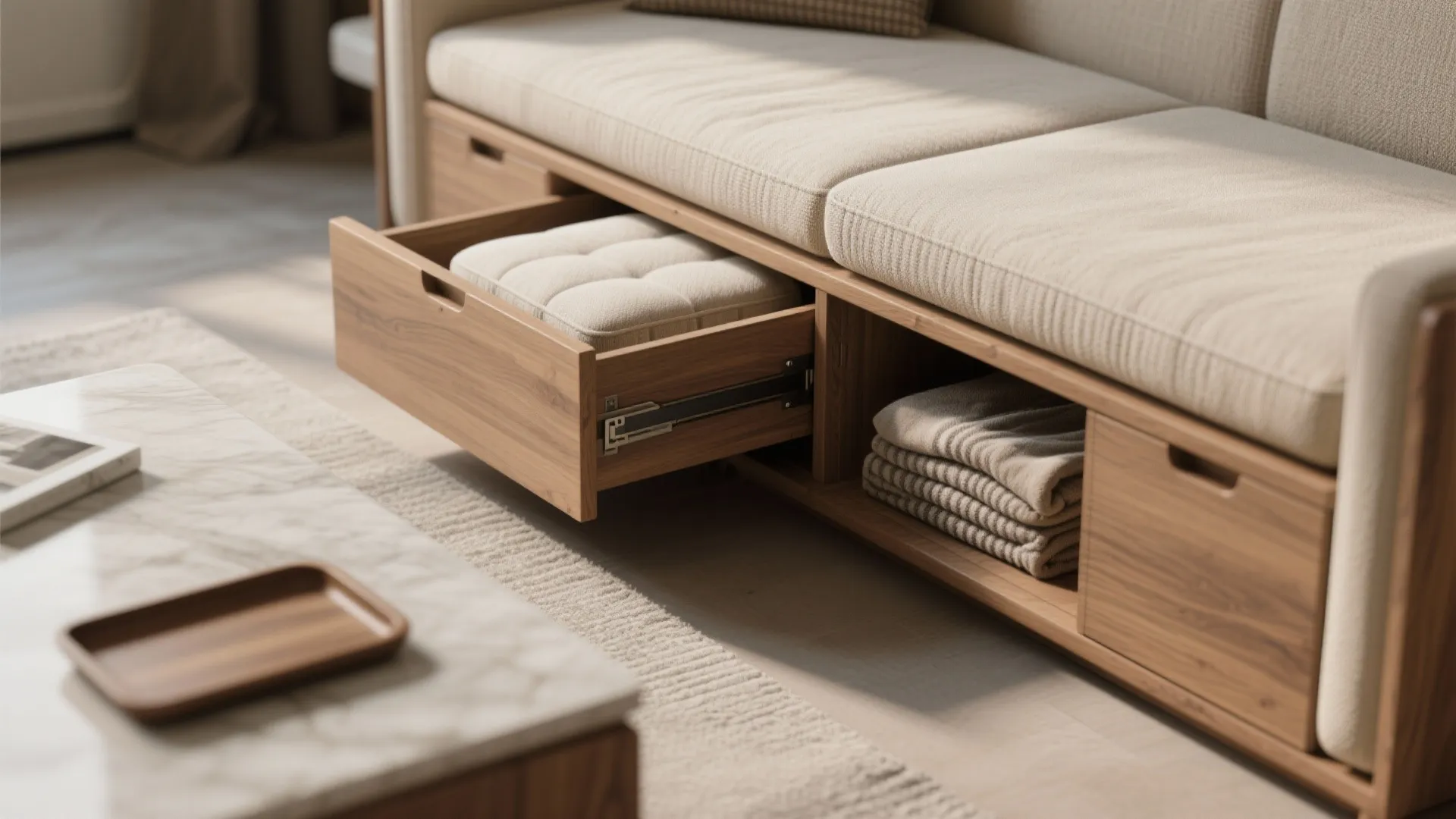 5. Think multifunctional seating