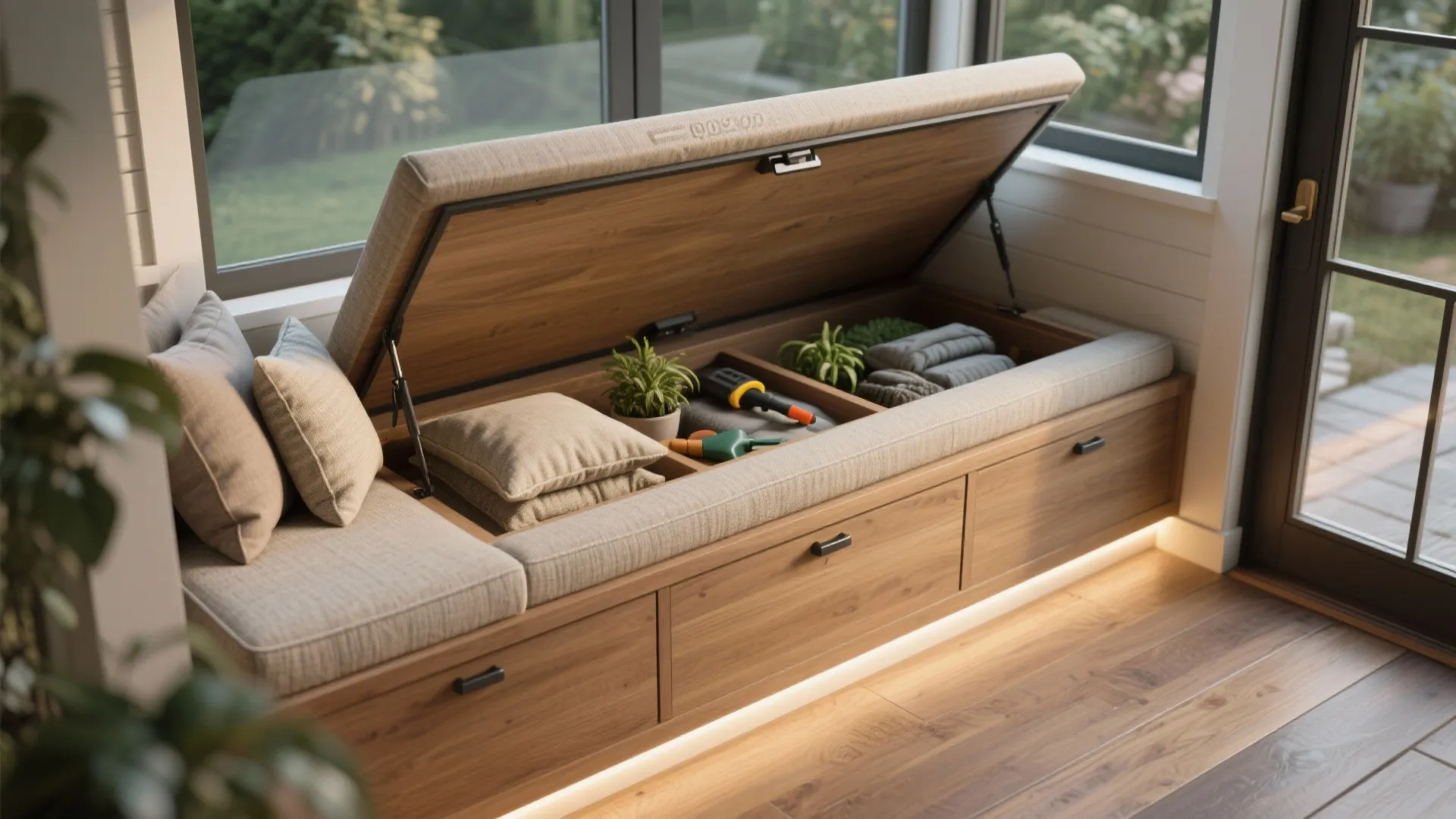 3. Built-In Storage Benches
