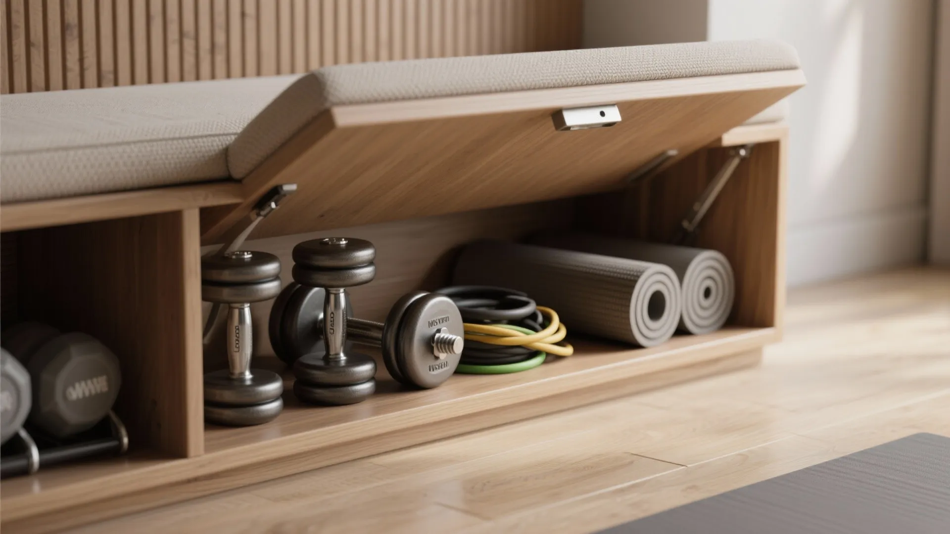 2. Bench with built-in storage