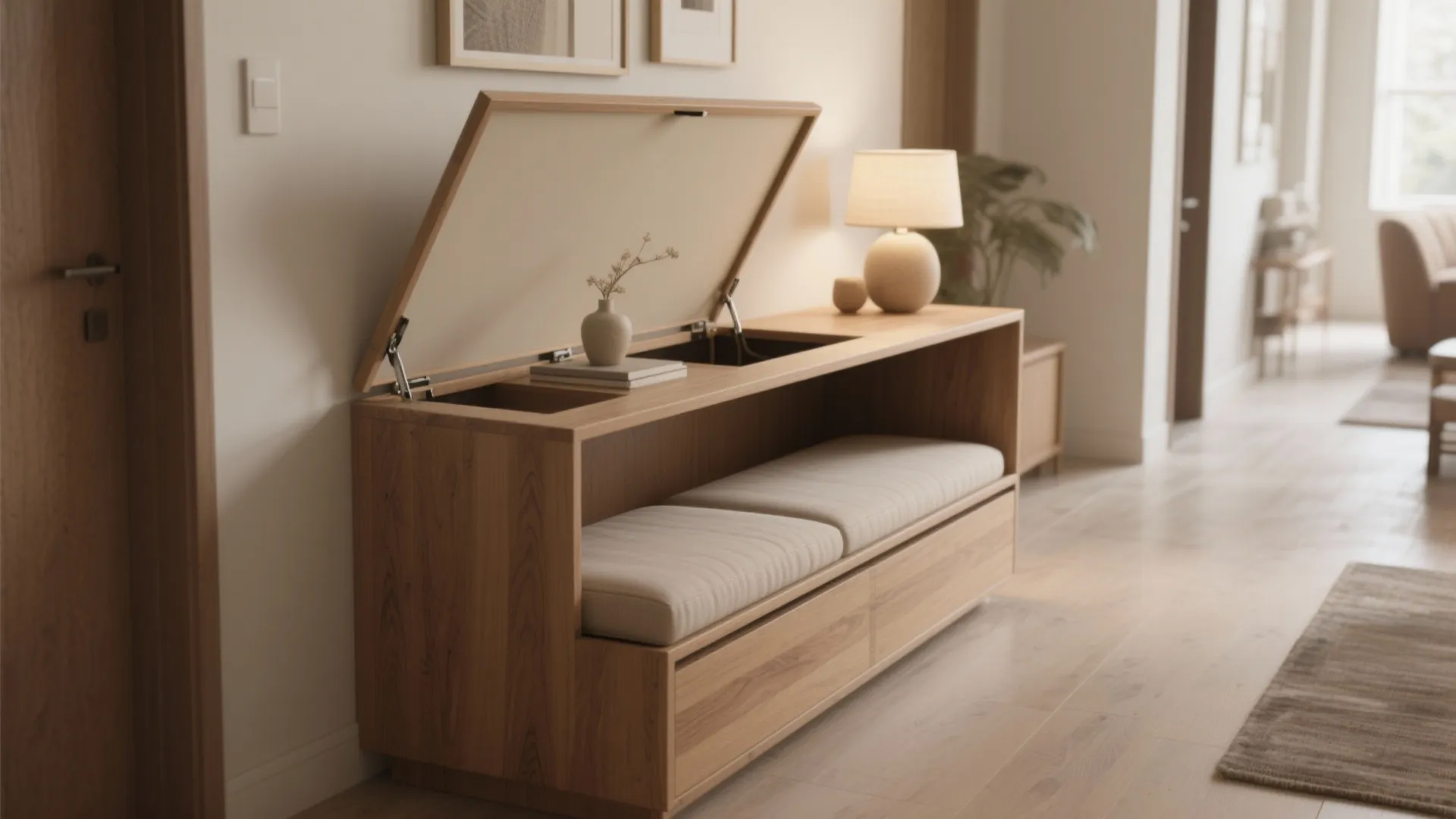 Integrated Storage Bench Console