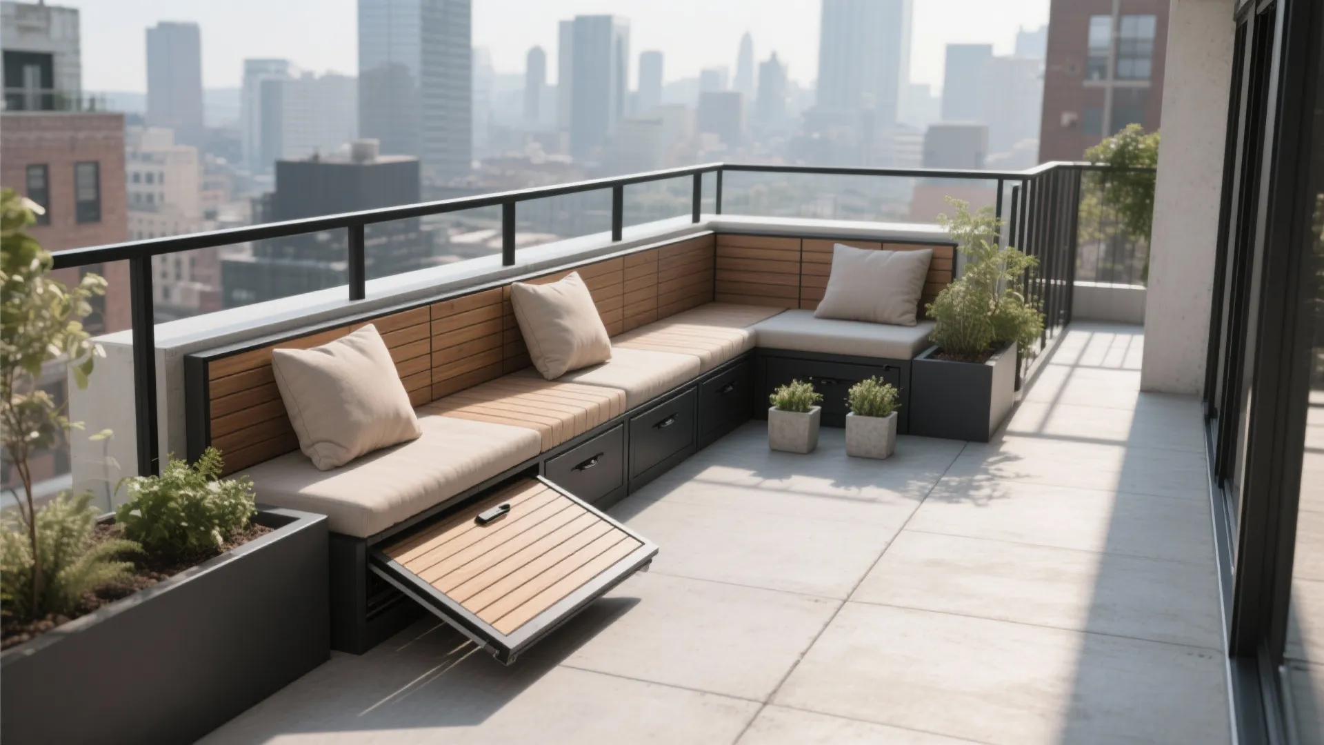 3) Space-Saving Seating with Built-In Storage