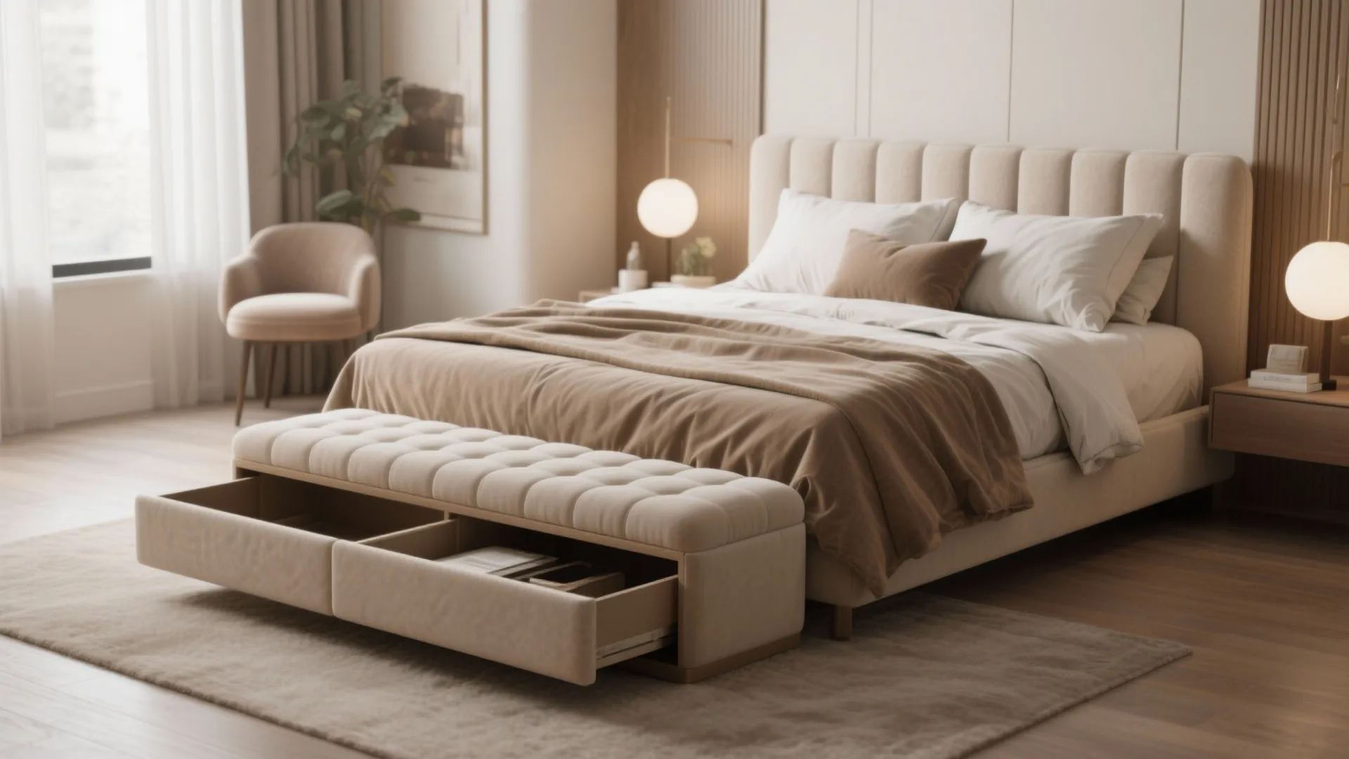 7. Bench with Hidden Storage