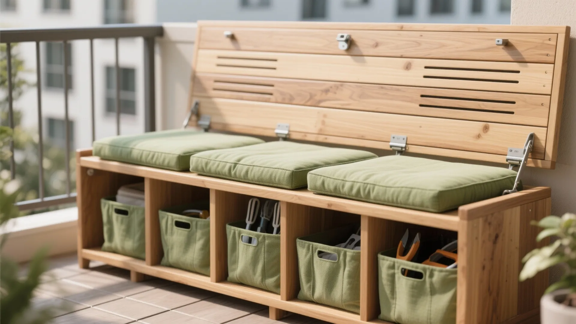 Bench with Built-in Storage