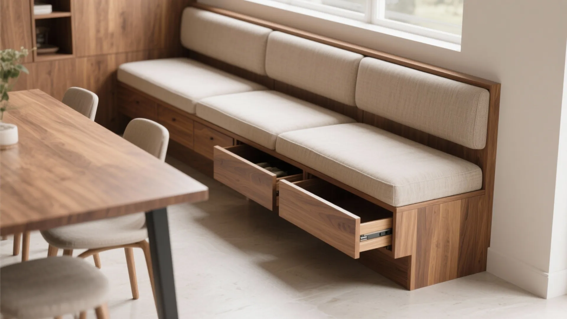 7. Built-In Storage Benches