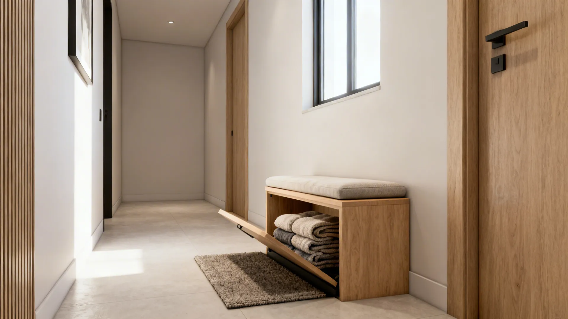 2. Bench with Hidden Storage