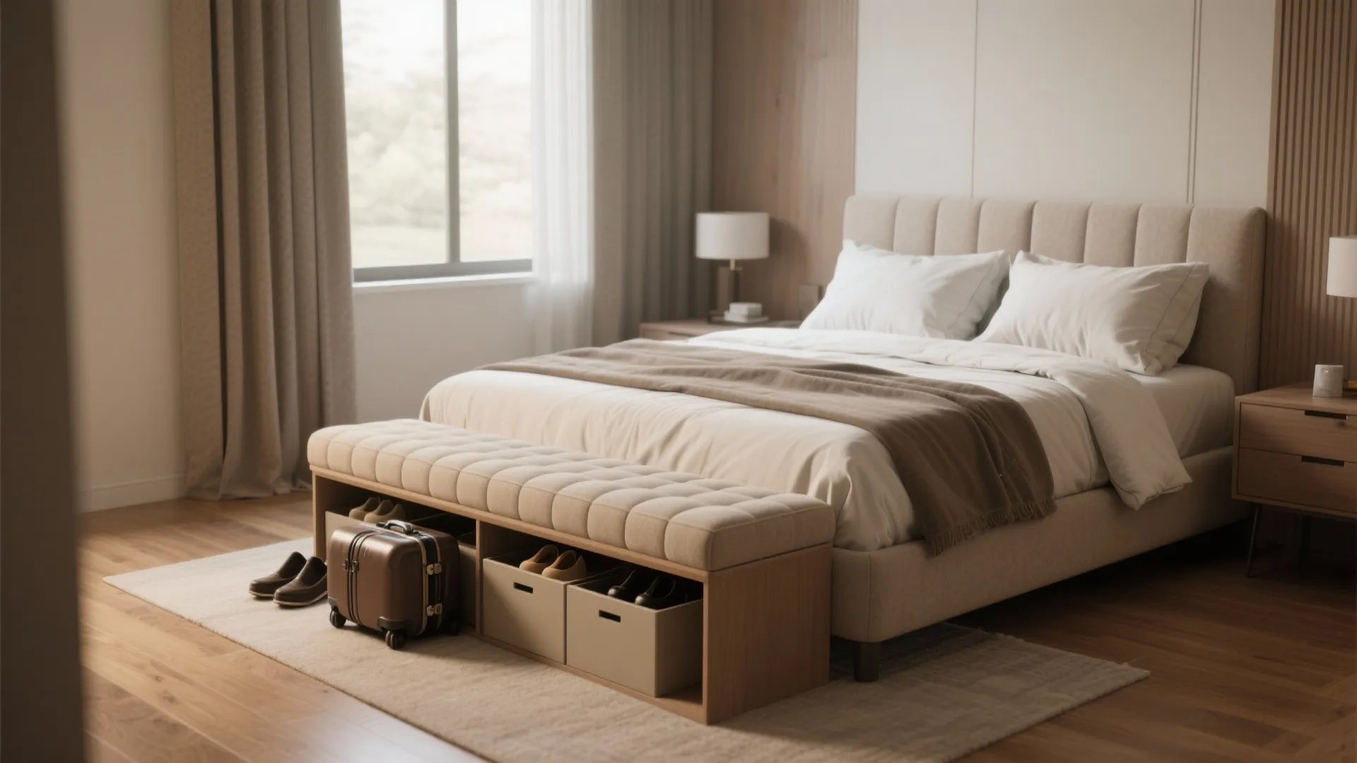 4. Create a multi-use corner with a bench