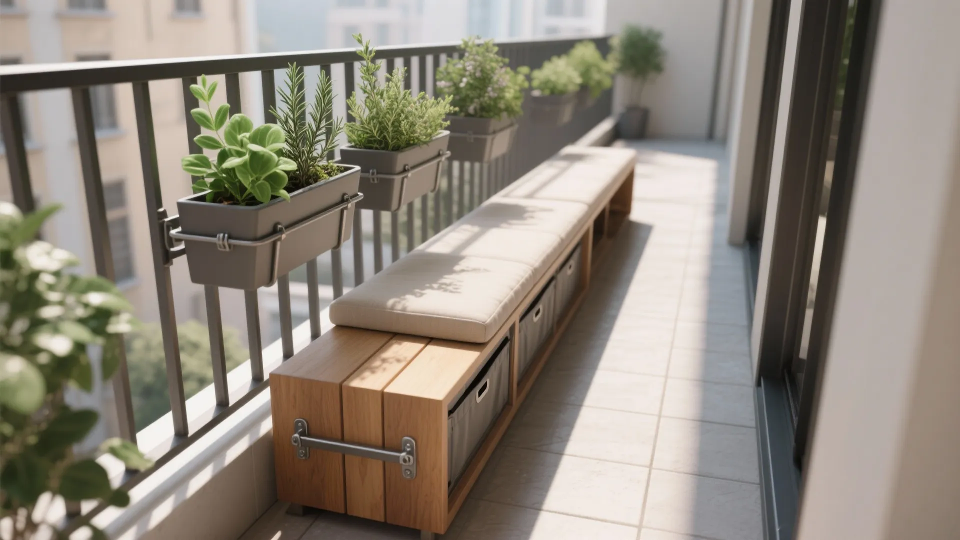 5) Multipurpose Storage Benches + Herb Rail Kits
