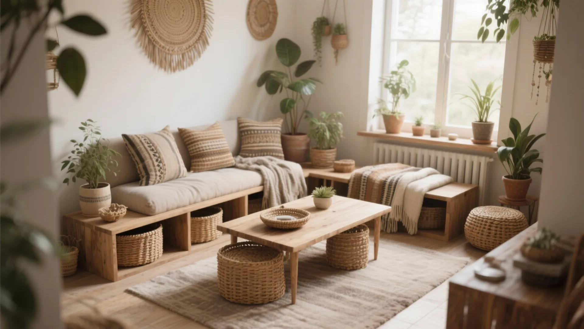 8. Storage Bench as Coffee Table