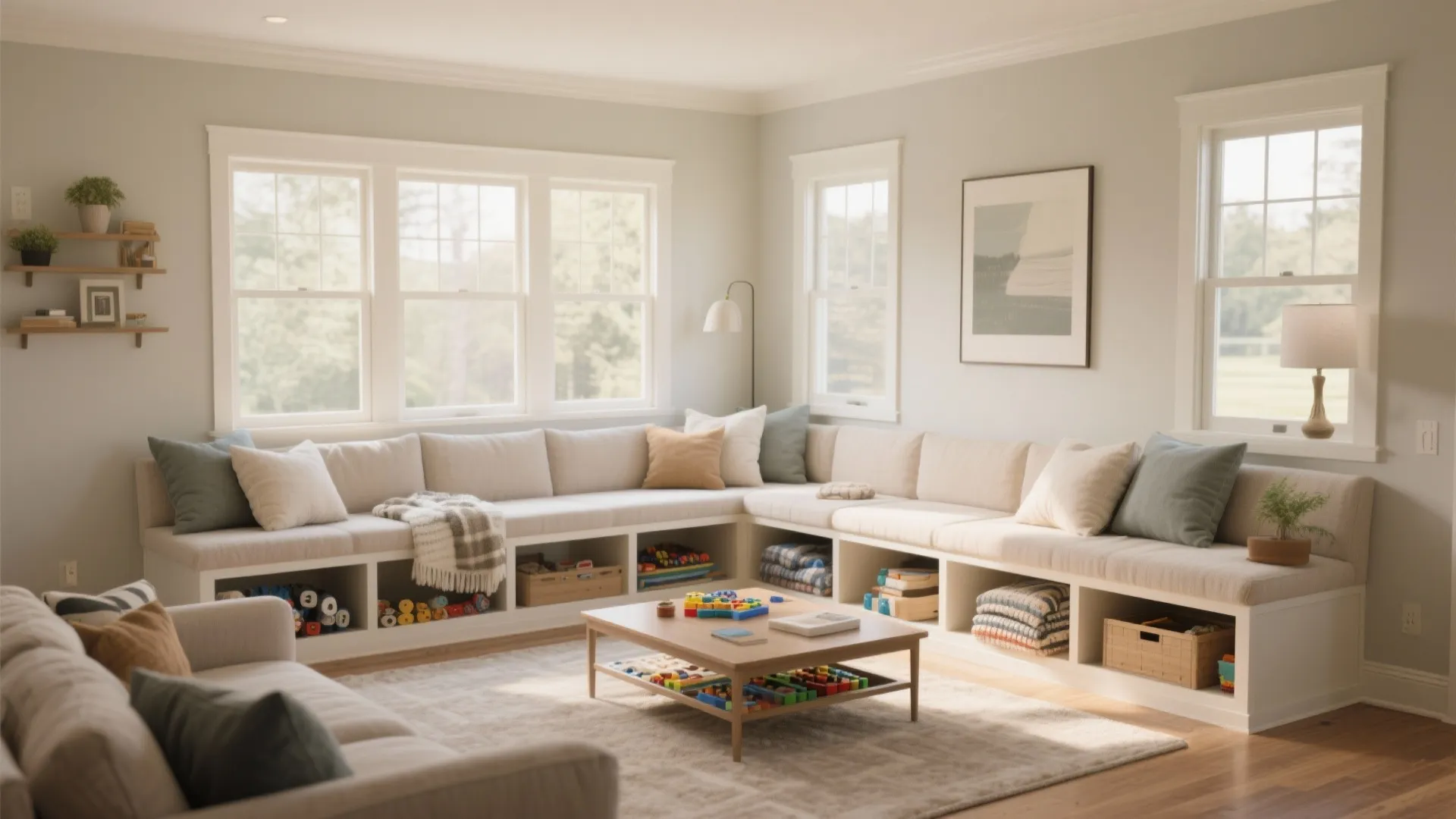 3. Built-In Storage Benches