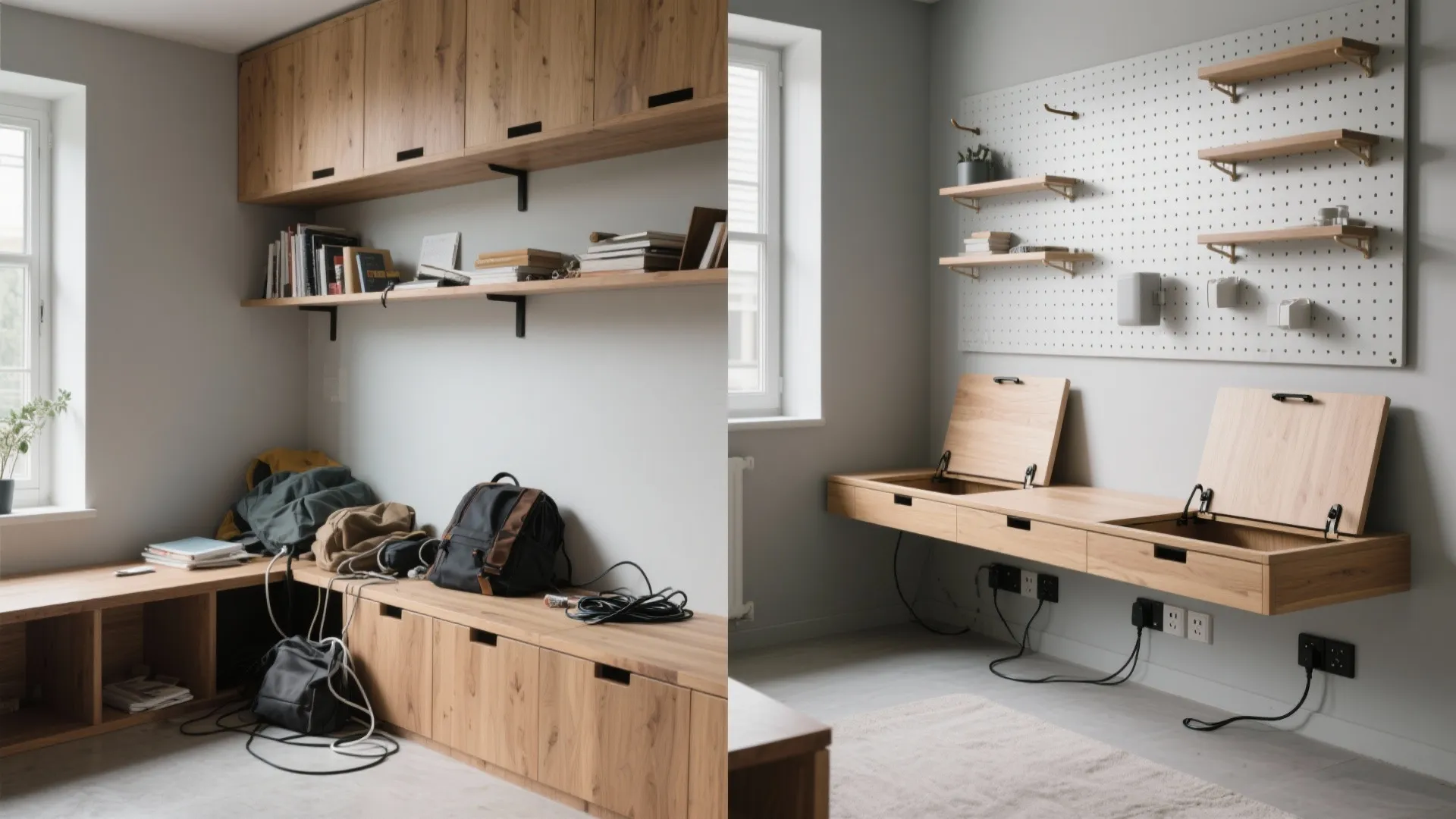 Storage-Integrated Benches and Walls