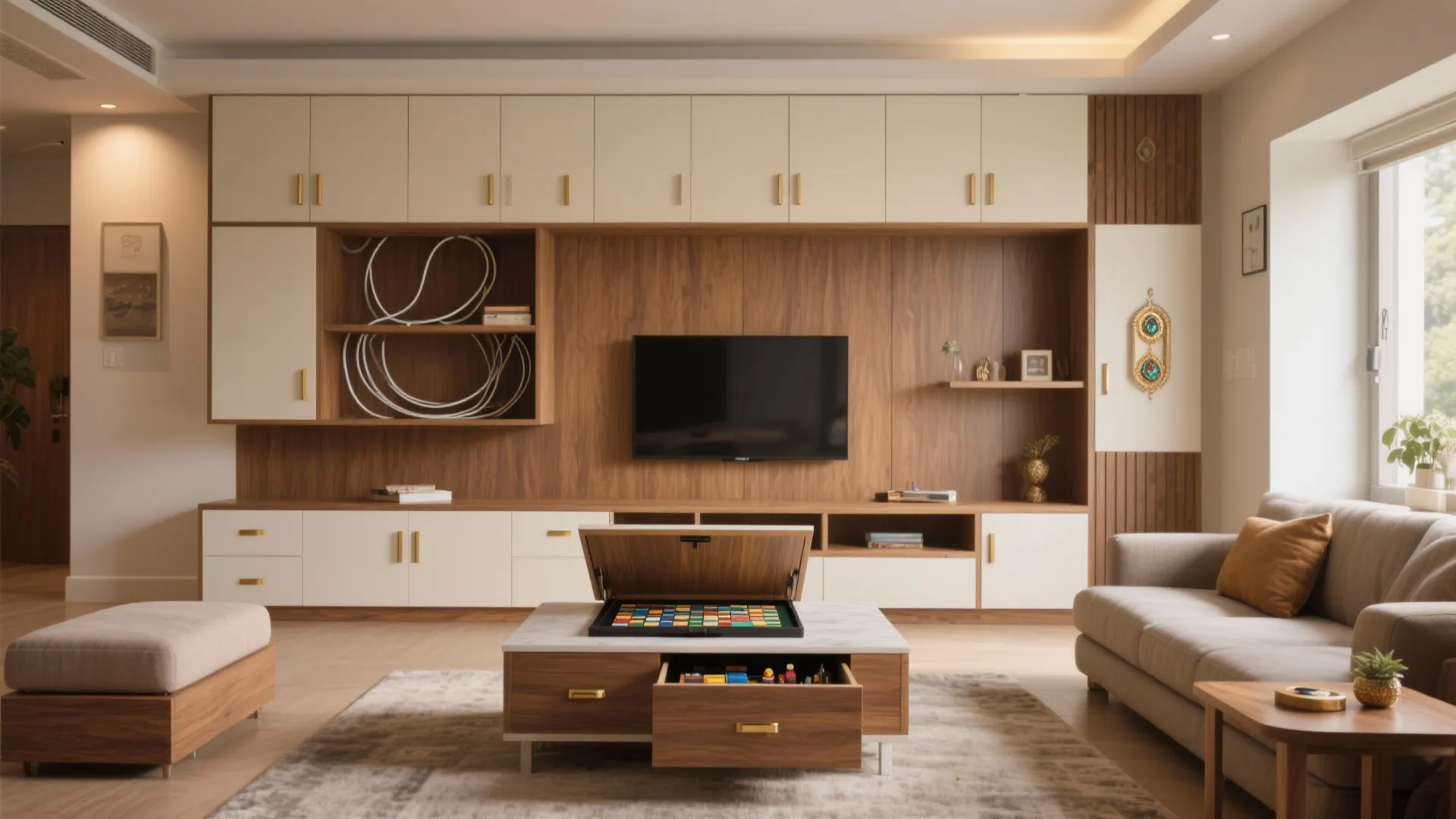 Storage-smart furniture and built-ins (without bulk)