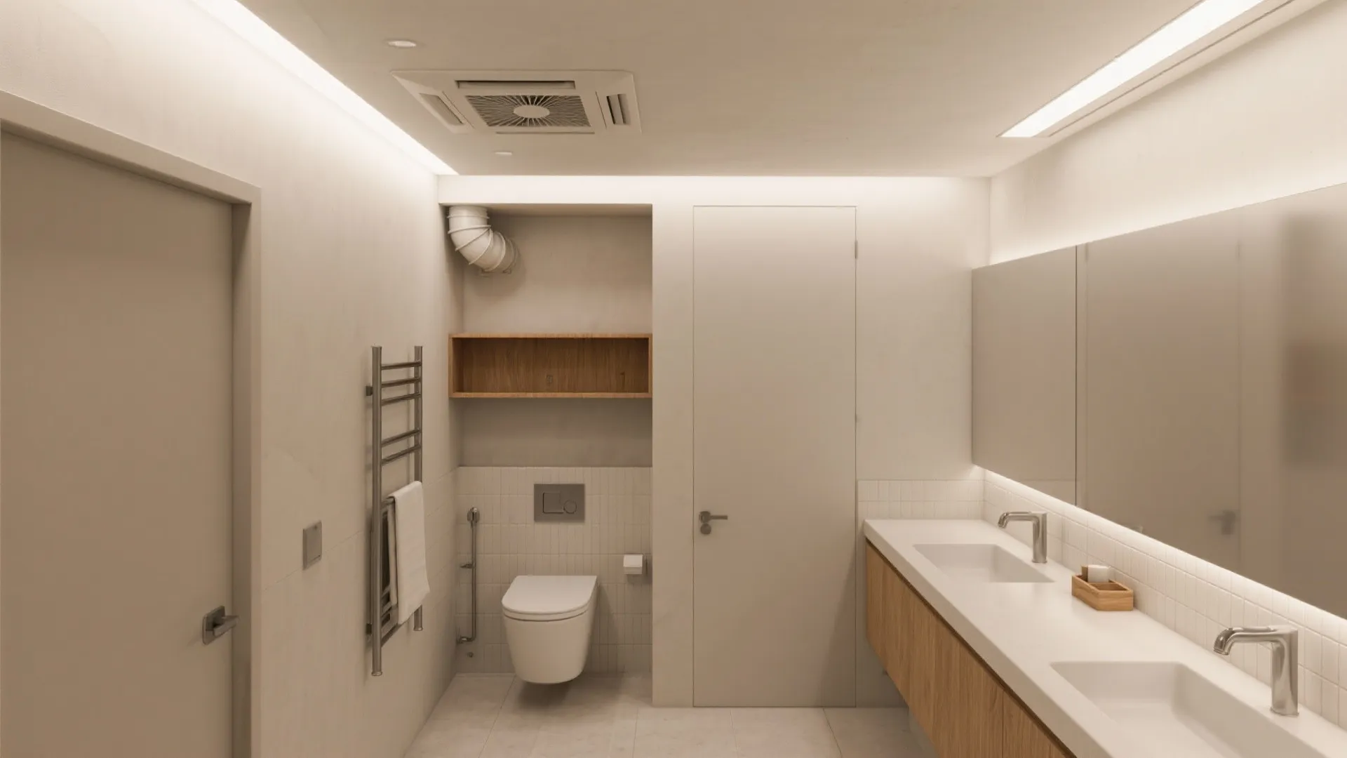 Storage-led bulkheads: hiding helpers without losing height