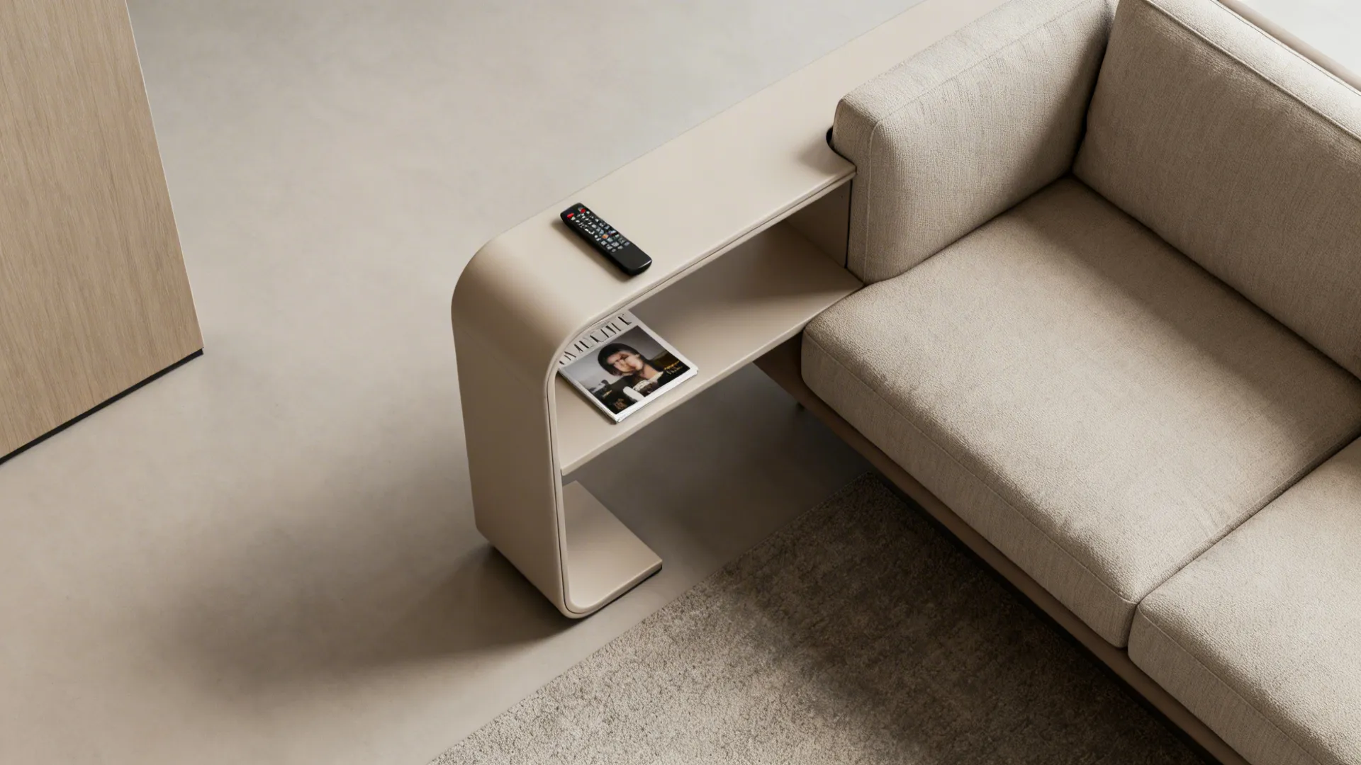 4. Integrated storage C-table for tiny living rooms