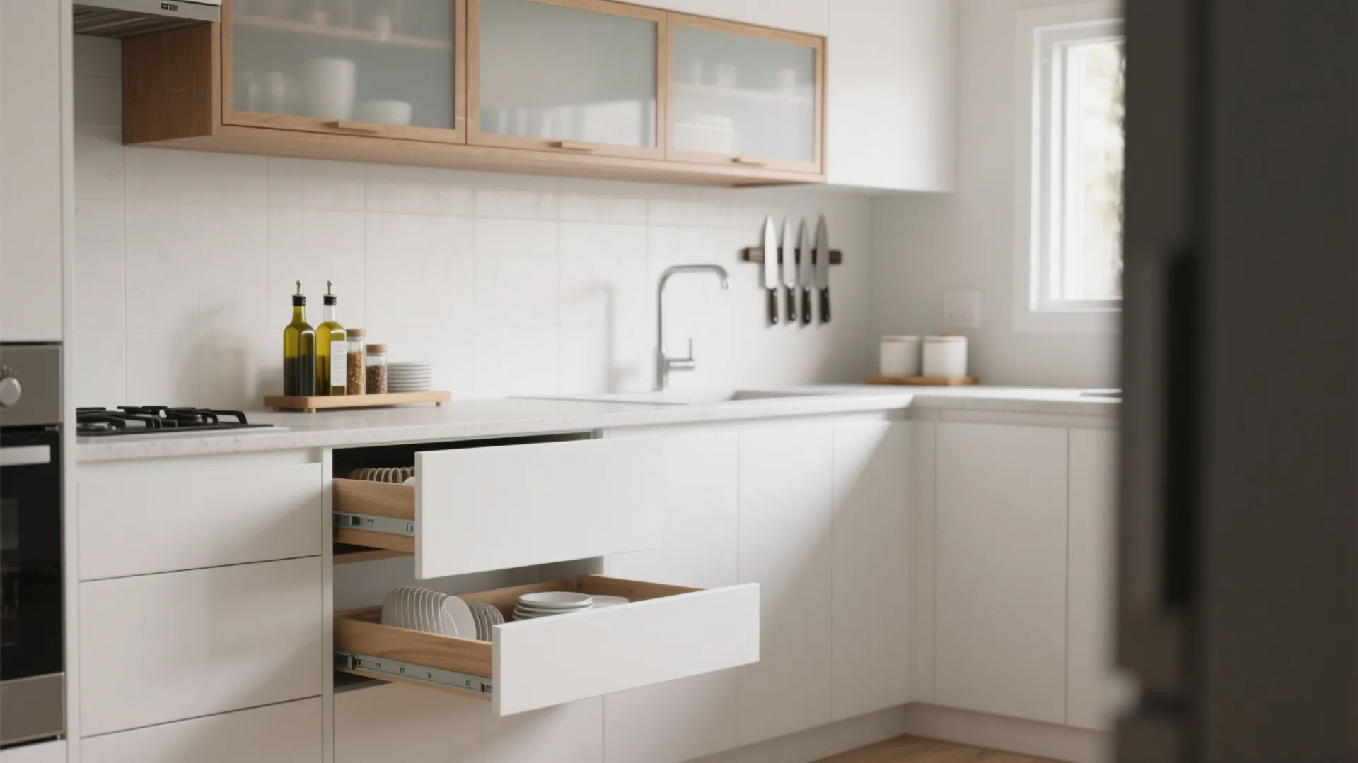 Minimalist small-kitchen storage that actually fits