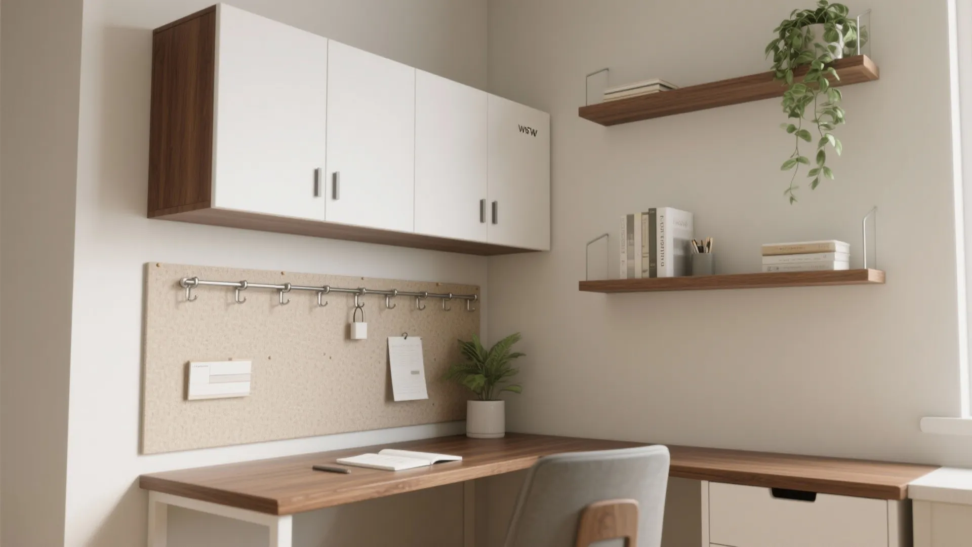 Minimalist study storage that actually works