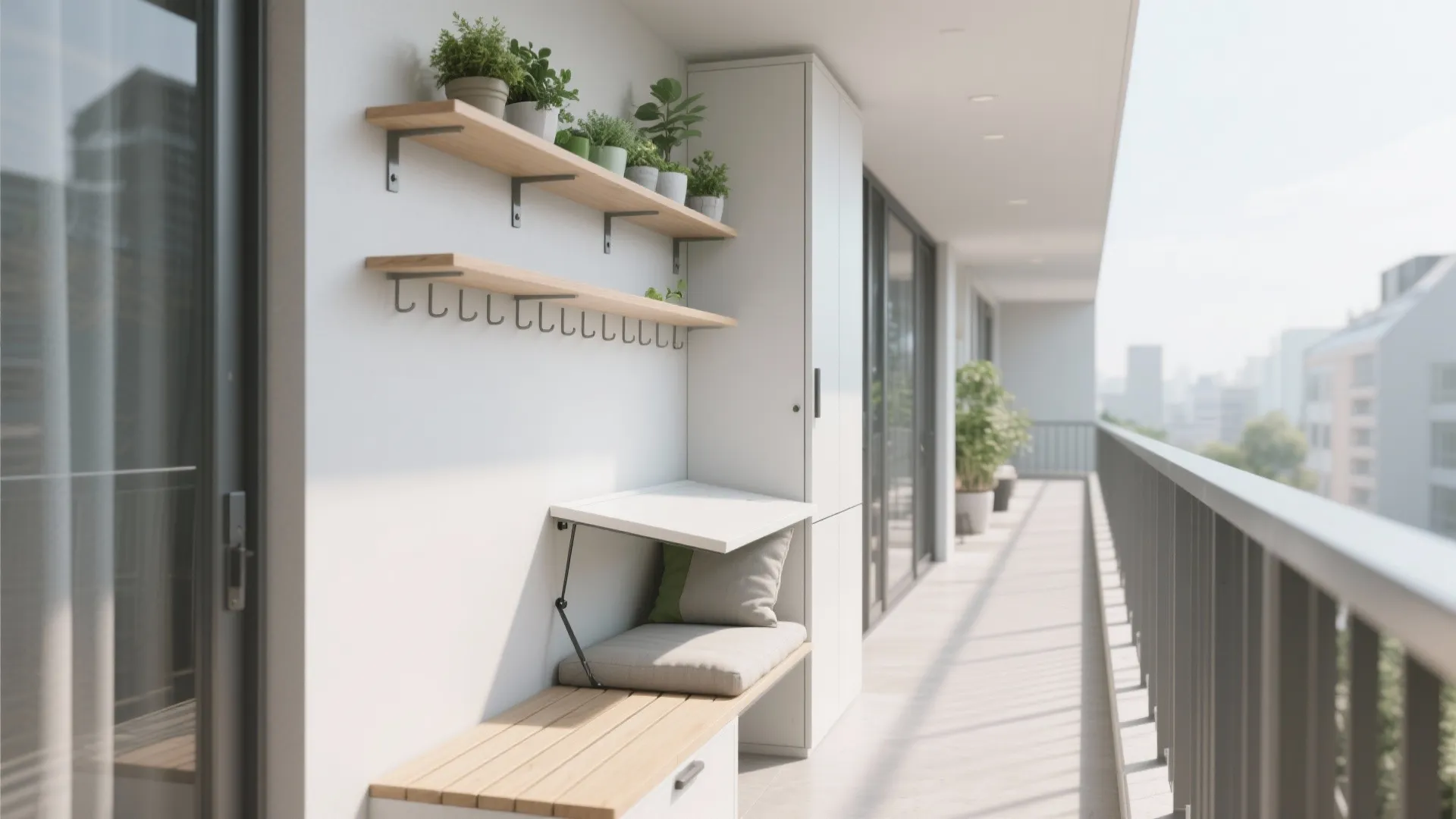 Minimalist Balcony Storage That Doesn’t Steal Light