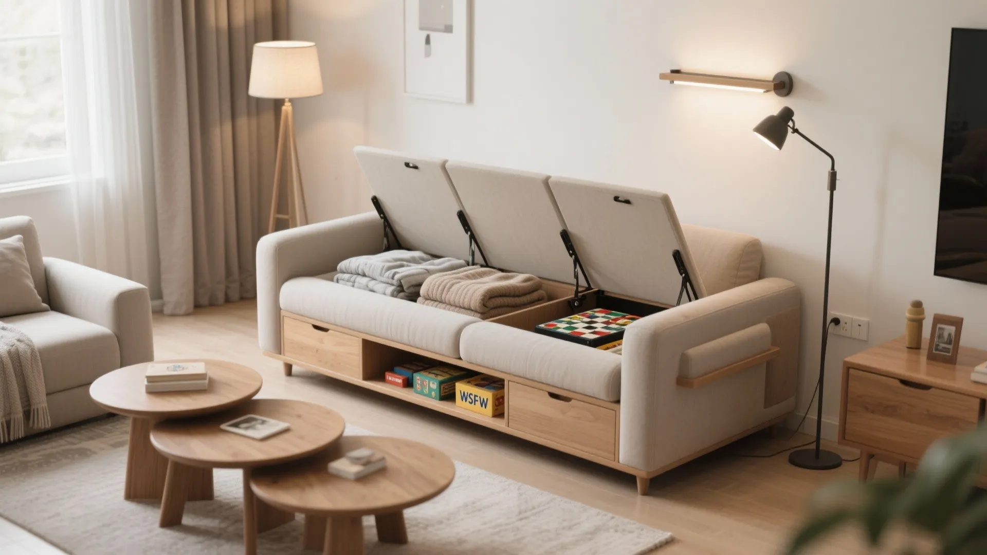 5) Storage Chaise for Multi-Tasking Living