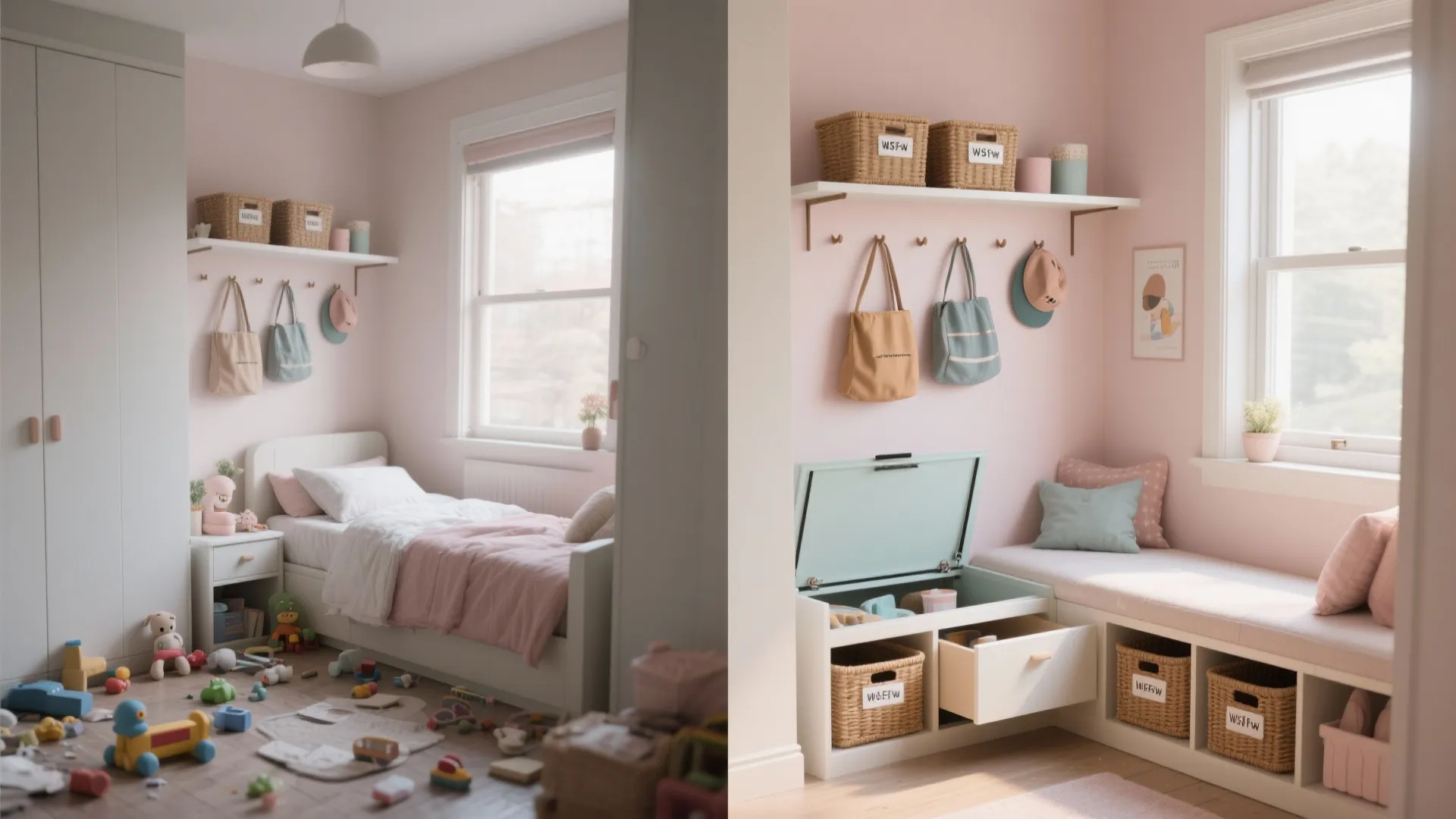 2) Space-Savvy Storage: Underbed, Pegs, and Window Nooks