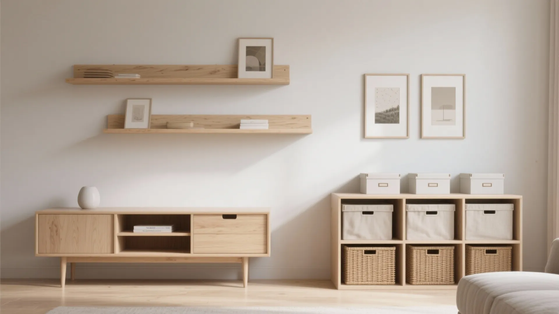 Minimalist storage that doubles as decor
