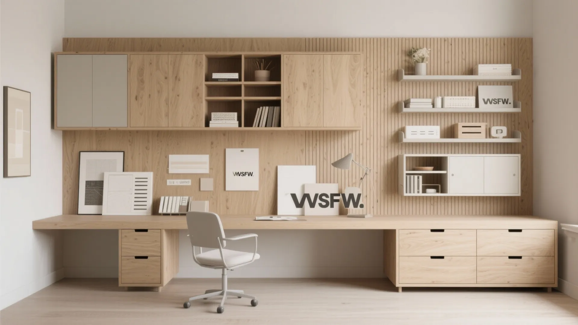 Compact Storage-Integrated Desk