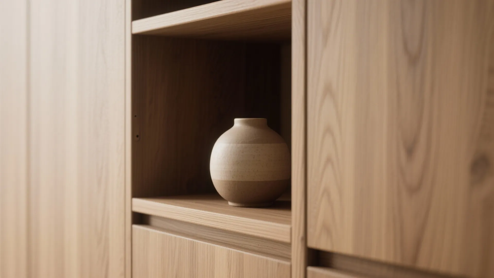 Minimalist storage walls that double as decor