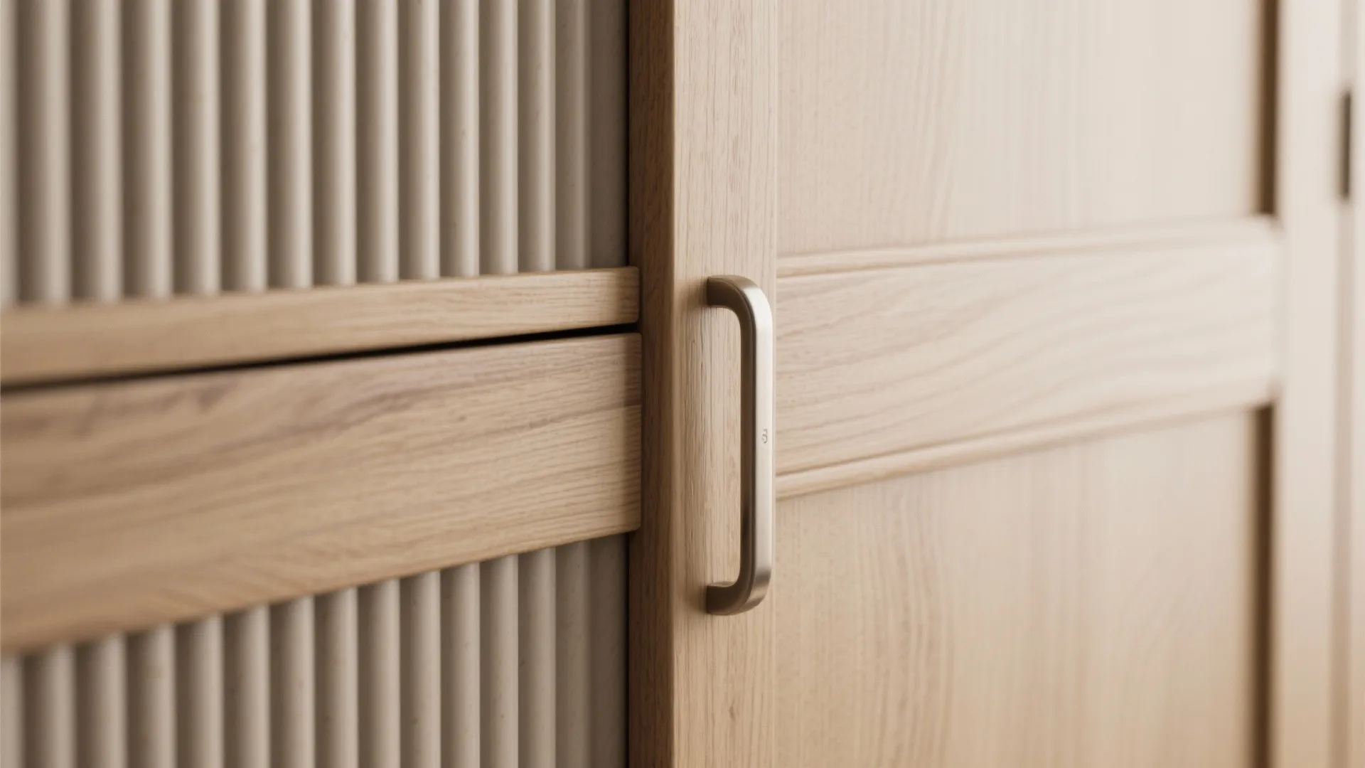 Minimalist storage walls for a clutter-free 3 BHK