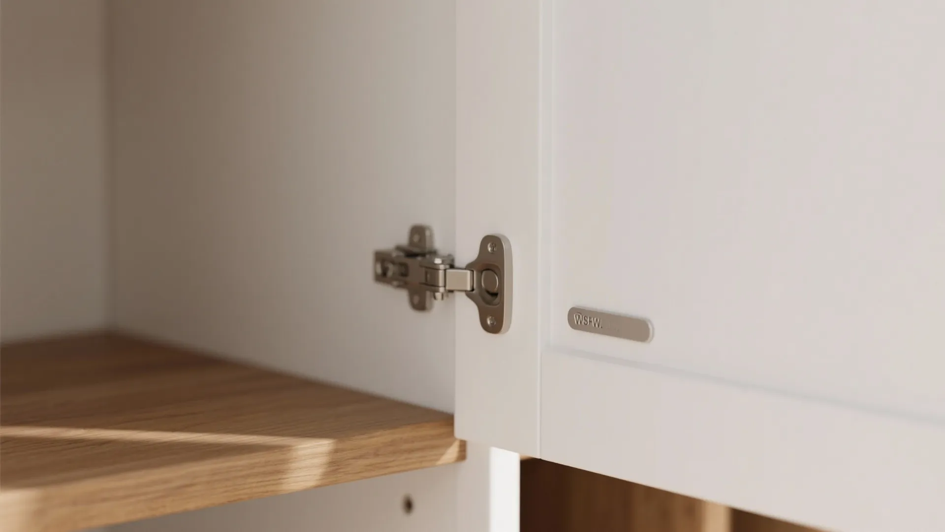 Minimalist shelving and hidden storage